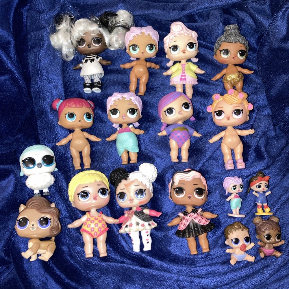LOL Surprise Mixed Lot of Mini Dolls And Pet 17 Total